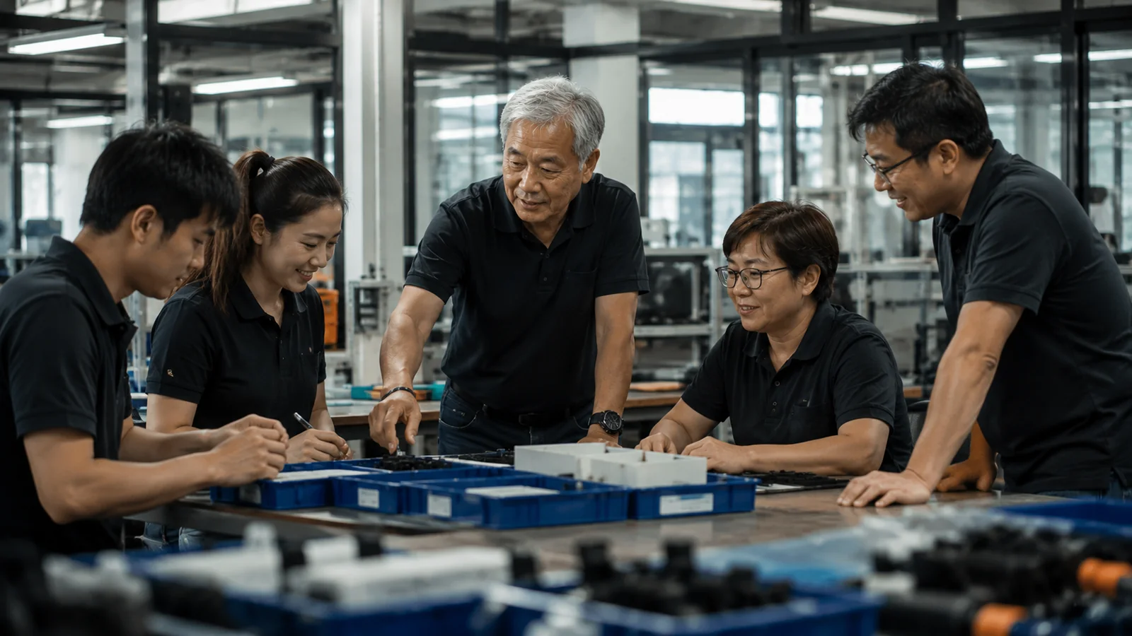 Older and younger employees collaborating in a multigenerational Singapore workforce