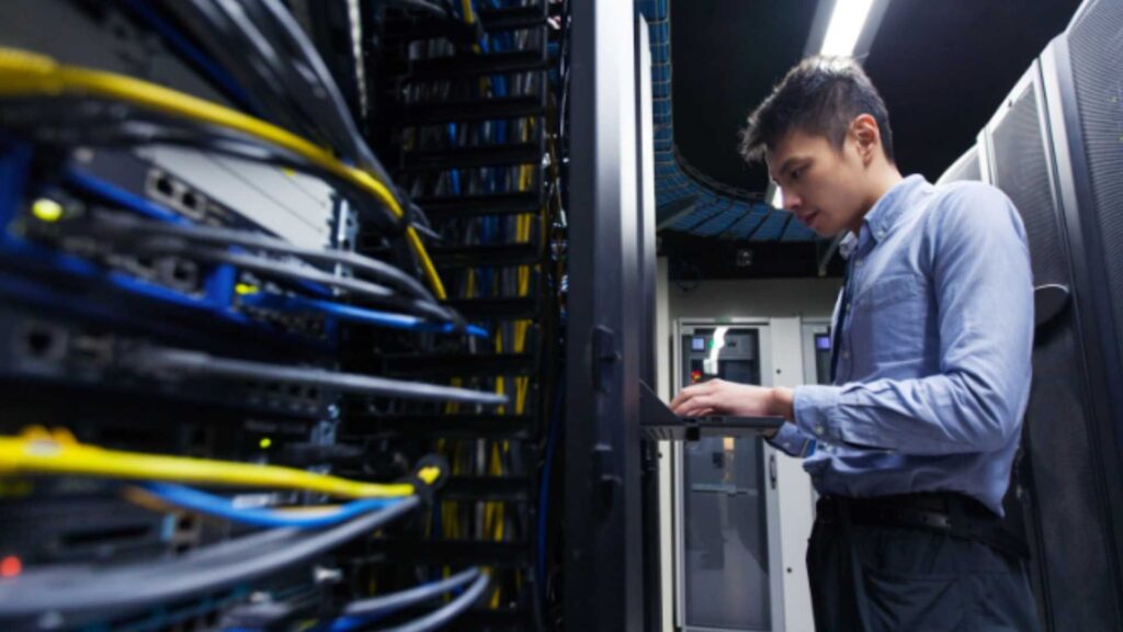 Workplace safety assessment conducted in a data centre environment to identify operational and ergonomic risks