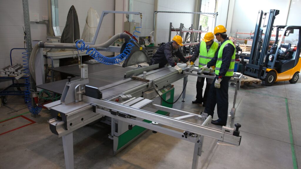 Industrial machinery workplace risk assessment conducted as part of occupational health and safety program Singapore implementation