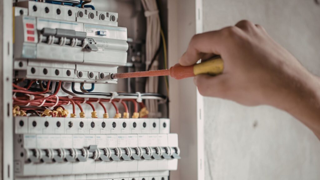 Electrical hazard inspection supporting occupational health and safety program Singapore workplace risk control measures